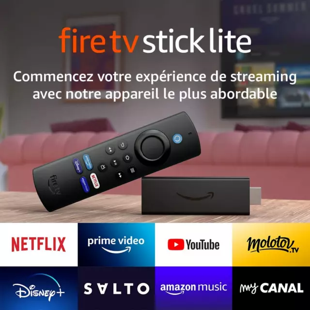 Fire Stick lite Stick Full HD Streaming Alexa Voice sans boutons contrôle TV
