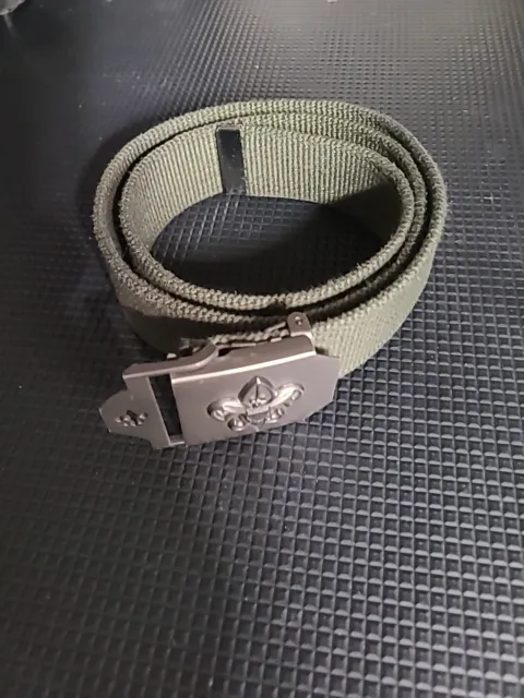 Boy Scouts America Adjustable Web Belt with Buckle Adult Mens 40 Inches Green