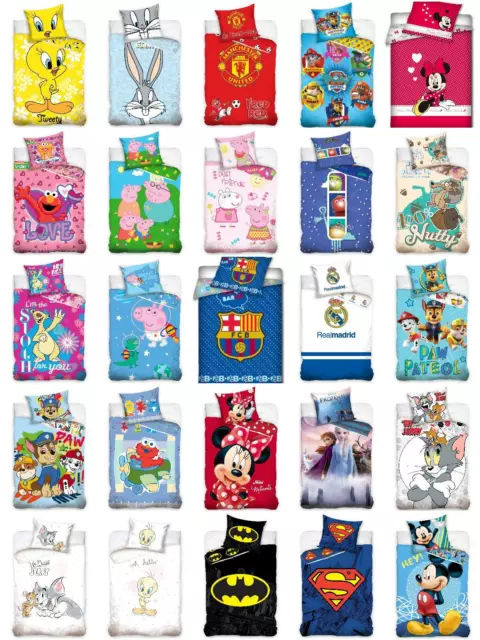 Baby Bettwäsche 100x135cm Disney Tom und Jerry Tweety Peppa Pig Paw Patrol