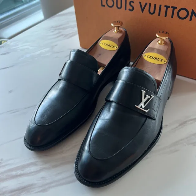 Louis Vuitton Men's Black Leather Saint Germain Loafer – Luxuria & Co.