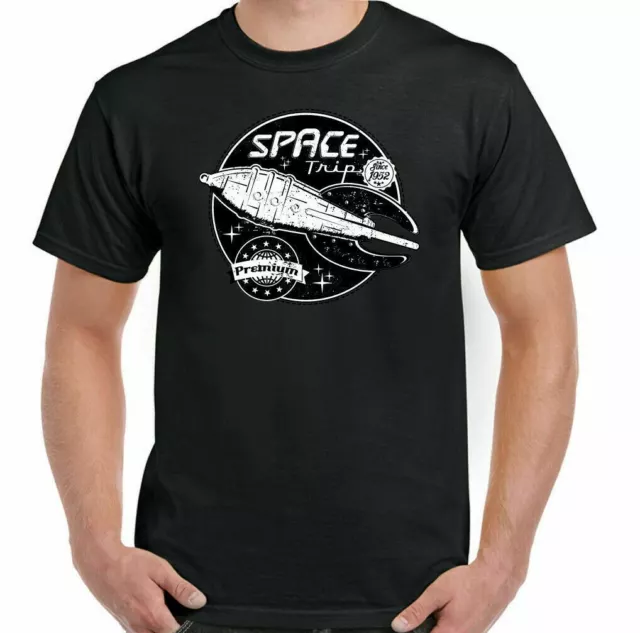 Space Trip Mens Funny T-Shirt Spaceman Spaceship Astronaut Telescope Alien