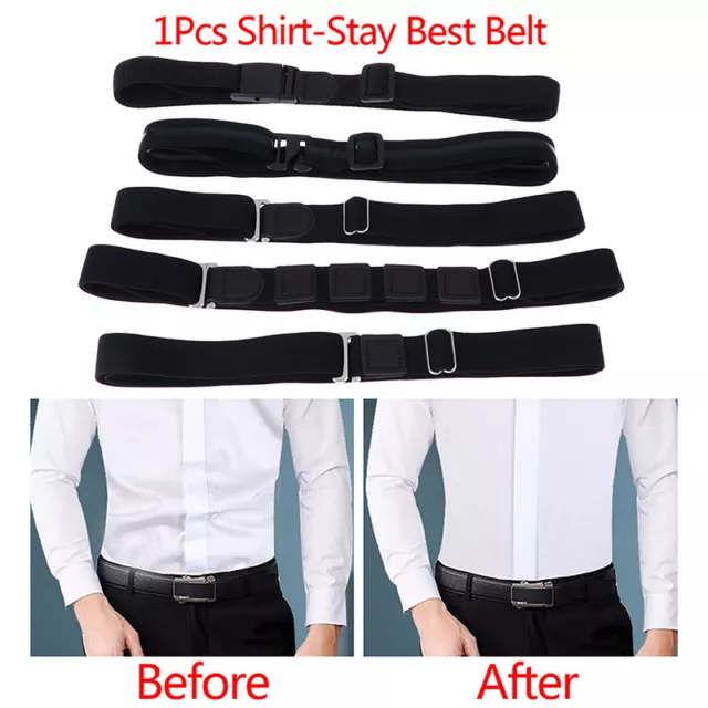 Adjustable Near Shirt-Stay Best Shirt Stays Black Tuck It Belt Shirt Tucked  Men 