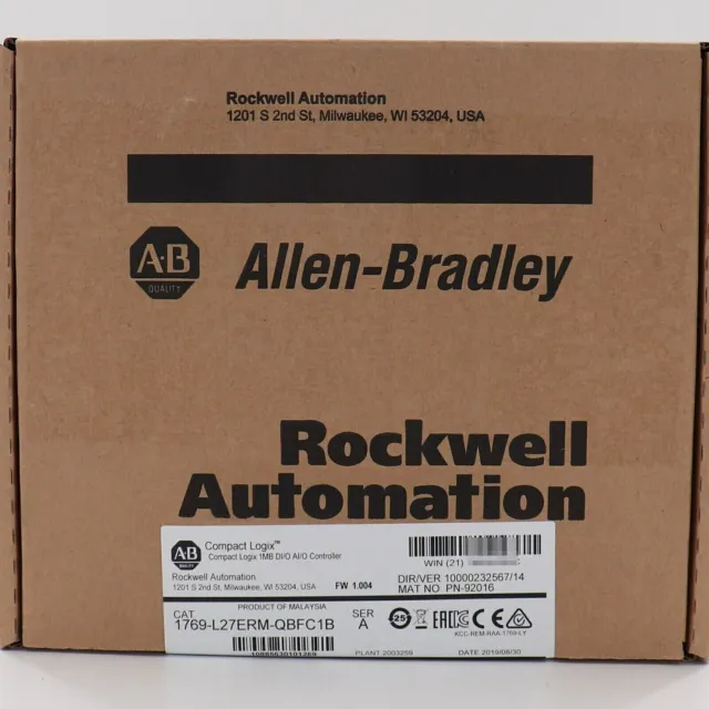 New Sealed Allen-Bradley 1769-L27ERM-QBFC1B / A CompactLogix 1MB Controller