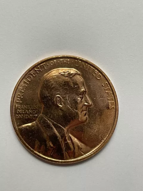 Franklin Delano Roosevelt Presidential In Memoriam Commemorative Medal