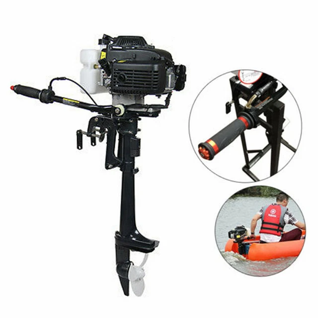 Moteur Hors-bord FENNNDS 3,5 CV - Essence 2 Temps Pour Bateaux