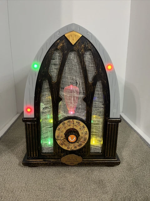 GEMMY R.I.P Ghoul Tone Haunted Spooky Light Up Talking Radio Musical Halloween