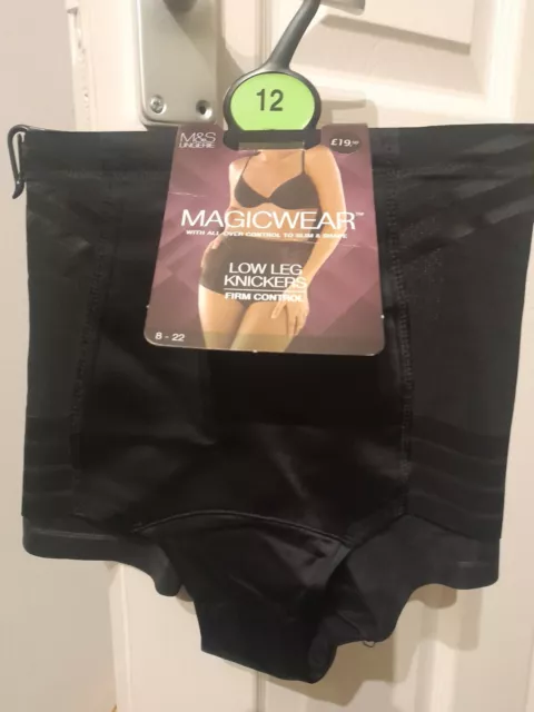 M&S Magicwear Low Leg Firm Control Knickers Briefs Pants Size 12