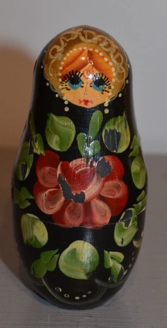 Grande Poupée Russe Matriochka Ancienne - 11 Pièces En Bois Peint - Vintage Collection