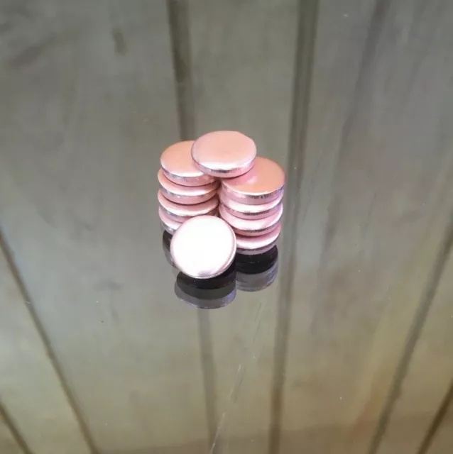 Copper Disk Circle Blanks 1/2" Diameter 1/8'' Thick 10 Pieces Disc Discs Disks