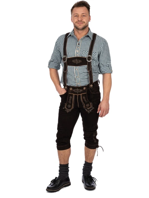 Maddox Pantaloni IN Pelle Legato Al Ginocchio Korbinian Wild Torba