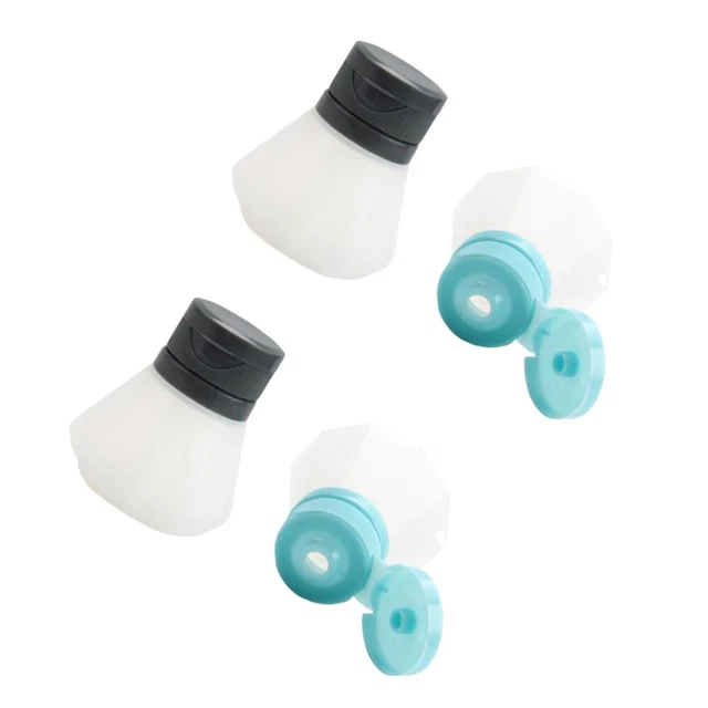 4 un. botella de salsa de silicona, botellas de aderezo para ensaladas frascos de salsa con tapa
