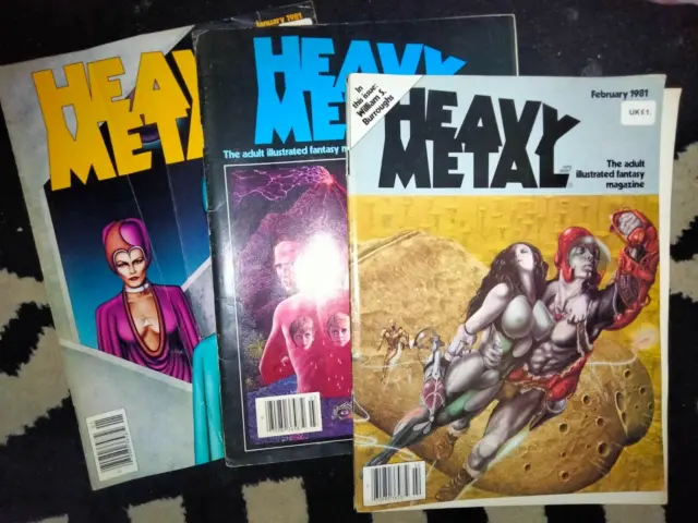 vintage 3 heavy metal magazines  1981