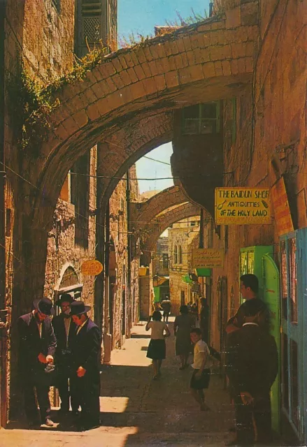 alte AK Israel - Jerusalem - Altstadtstrasse ungelaufen Ansichtskarte C1124b