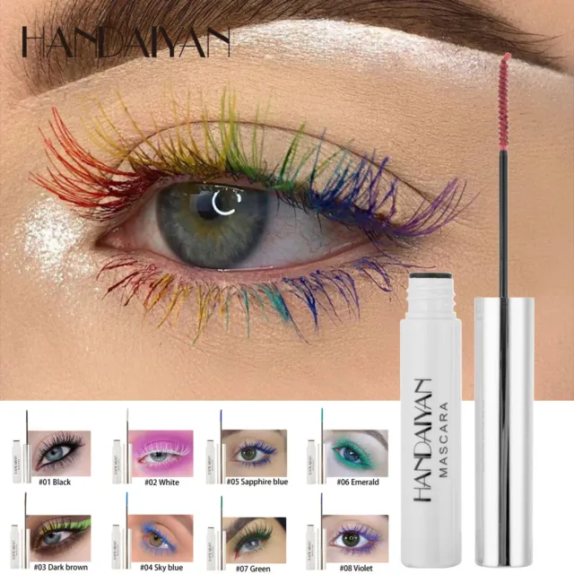 Colored Mascara 4D Silk Fibre Eyelash Extensions Curling Thick Eye Makeup AU