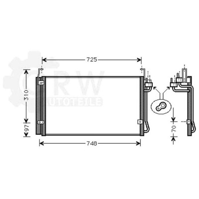 Condensatore Climatizzatore per HYUNDAI NISSENS 94449 
