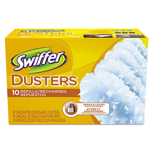 Swiffer Refill Dusters, Dust Lock Fiber, Cloth, Yellow, 10/box, 3 Pack
