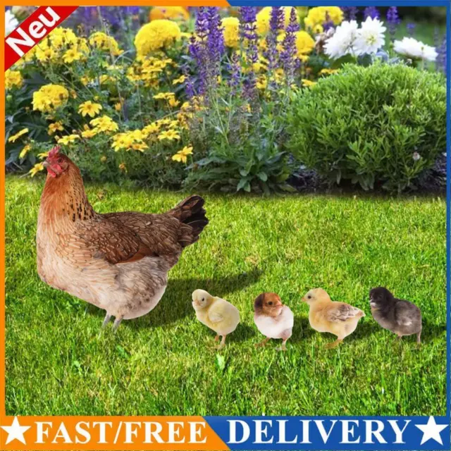 Acrylic Chicken Statue Stakes Ornaments Chicken Garden Stakes for Yard Courtyard
