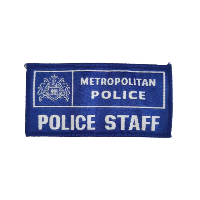 Genuine Metropolitan British Police Staff Officer Patch SewOn Small size 9.5x5cm