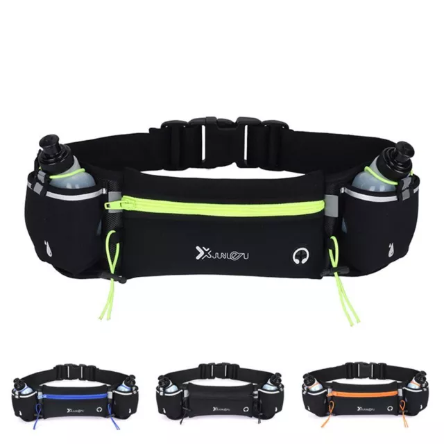 Running with 2 Water Bottles Sports Hiking Bag Outdoor Belt Bag Hiking Exercise