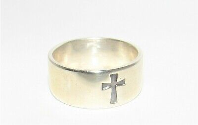 James Avery Wide Crosslet Band Sterling Silver RETIRED Ring Size 7.5