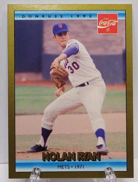 Nolan Ryan 1992 Donruss Leaf  Coca-Cola Nolan Ryan #5 of 26 Career Series