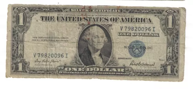 1935 F $1 One Dollar Silver Certificate Fr.1615