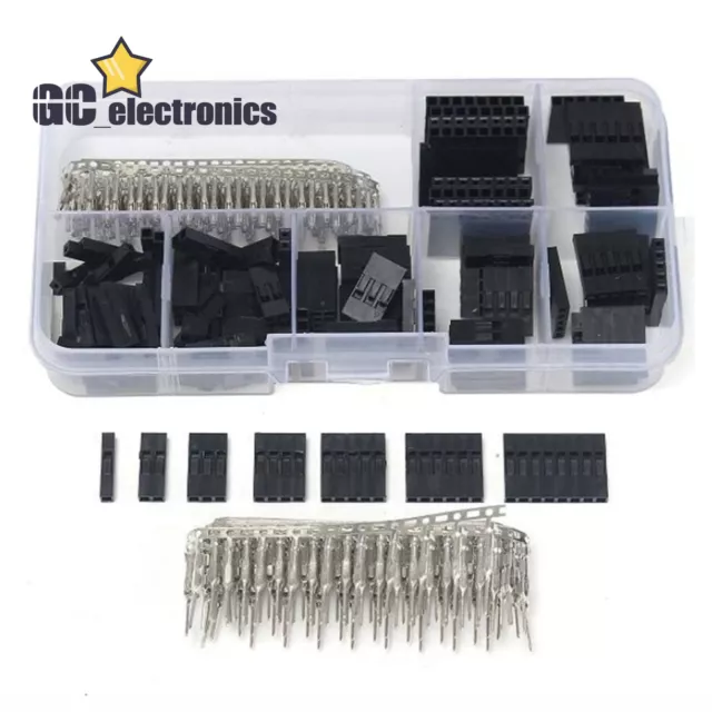 310pcs 2.54mm Male Female Dupont Wire Jumper With Header Connector Housing Kit