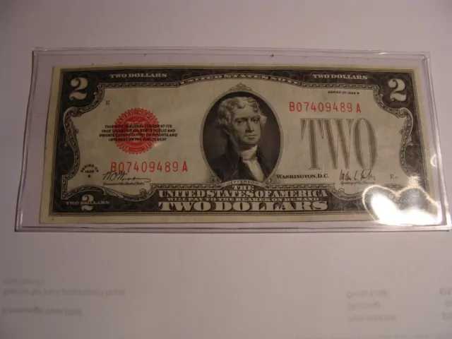 $2 1928B - *Key B Series*- United States Note - Choice AU