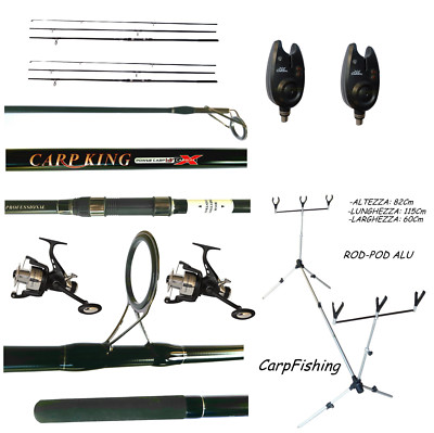 Carson KIT 3 CANNE DA CARP-FISHING CARSON MIMETICHE CARPFISHING 3.60MT 3LBS 2 SEZIONI 