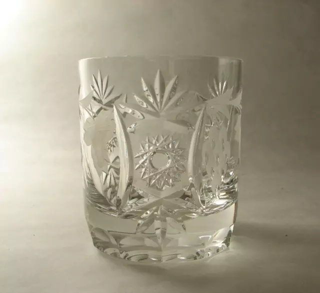 Nachtmann Crystal Traube Tumbler Old Fashioned Glass Grapes Star Fan Cut marked