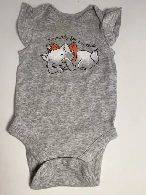 Disney Jumping Beans Girls Sz6M Gray & Pink Aristocats Bodysuit