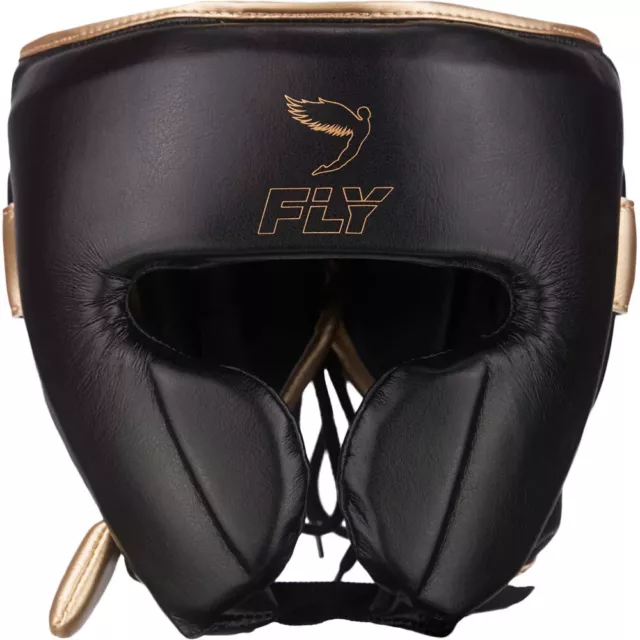 Fly Boxing Knight X Black/Gold Head Gear