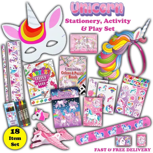 Magical Unicorn Activity Stationery & Play Set -Step into a Unicorn Wonder World