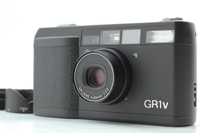LCD Works [MINT] Ricoh GR1v Black Point & Shoot 35mm Film Camera Hood From JAPAN
