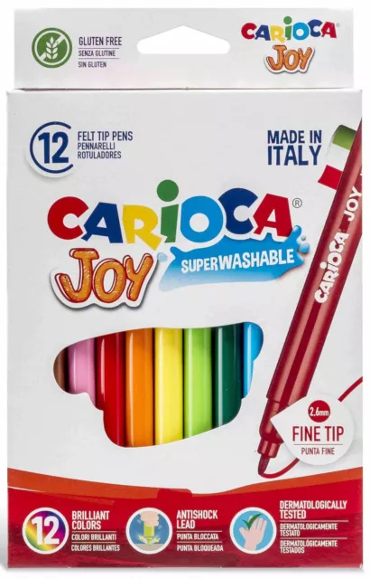 Carioca Joy Filzstifte *neu* 12 Stück ungiftig, Farbe aus Lebensmittelfarbe