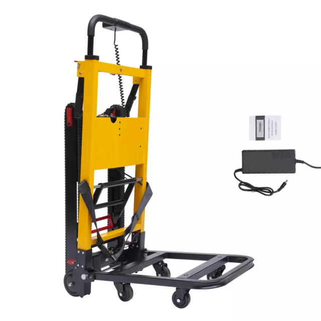 350lbs Electric Folding Stair Climbing Hand Truck 6-Wheels Moving Cart Dolly