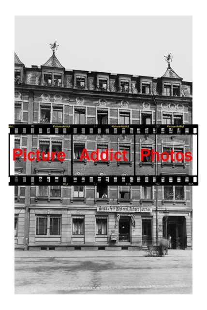 Foto Dresden-Striesen, Hausansicht Markgraf-Heinrich-Platz 23, Bäckerei Lützner