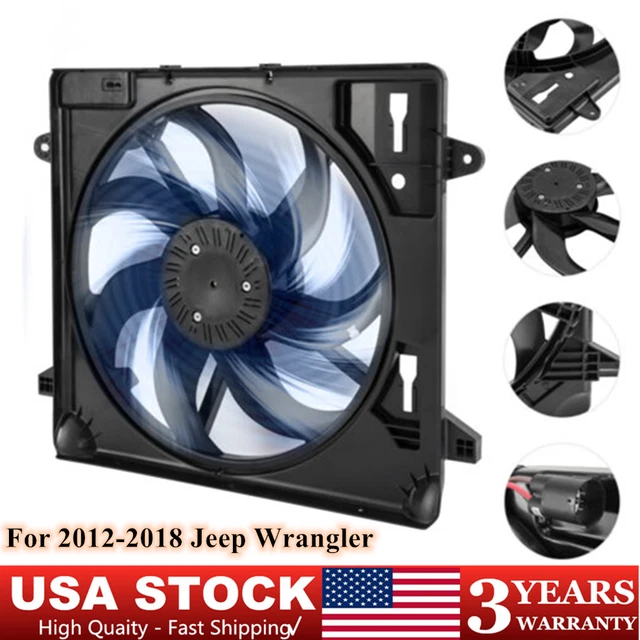 RADIATOR COOLING FAN Fan Assembly For Jeep Wrangler 2012 2013 2014 2016