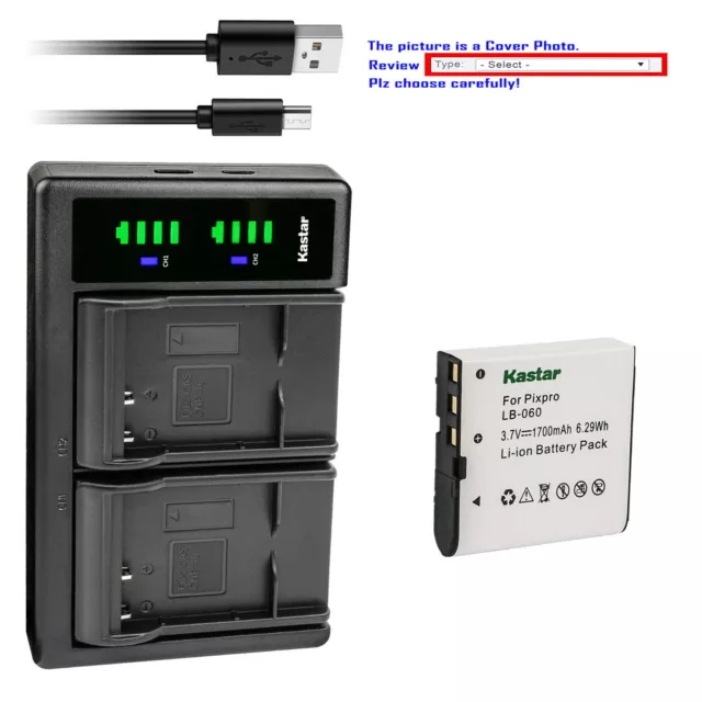 Kastar Battery LTD2 USB Charger for CA-NP40 CANP40 CA-MP40 D-CNP40-Y DB-CANP40
