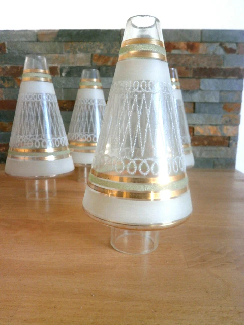Lot de 4 globes tulipes pour lustre applique lampe 2