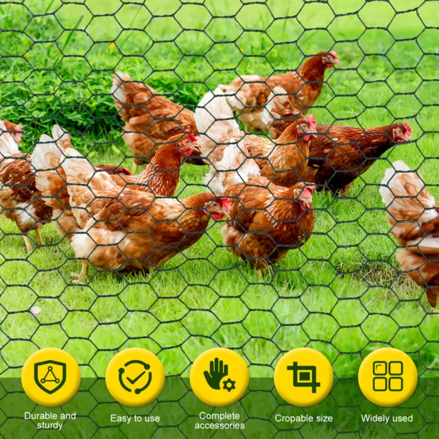Plastic Chicken Wire Fence Mesh Compatible With Home Garden Courtyard  40x300cm