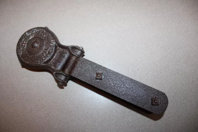 Vintage J.E. PORTER Cast Iron Barn Door Roller Pat May 28, 1901 Two Stars