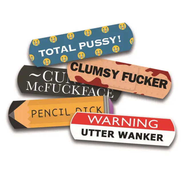 Rude Add Insult To Inury Plasters Funny Comedy Joke Stocking Filler Gift