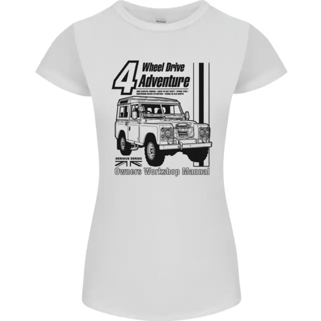 T-shirt 4 ruote motrici Adventure 4X4 Off Road donna Petite Cut