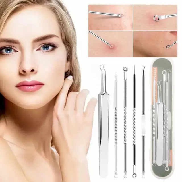 Blackhead Removal Kit Stainless Steel Removal Pore Acne Cleanser Facial Ca 7Y6R