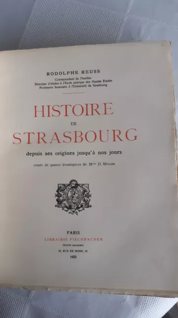 REUSS - ‎HISTOIRE DE STRASBOURG depuis ses origines jusqu'à nos jours - 1940 3