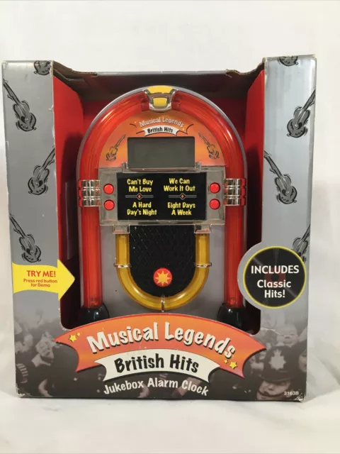 NEW Soundesign Musical Legends British Hits Jukebox Alarm Clock 3163B Classics