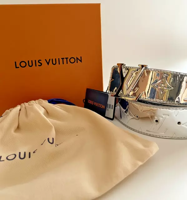 Louis Vuitton Virgil Abloh Illusion Leather 40MM Initials Reversible Belt  95/38!