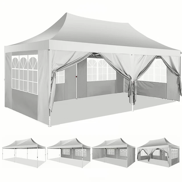Partyzelt Pavillon Gartenzelt Gartenpavillon Festzelt Gazebo 3x6 m Mit Fenster