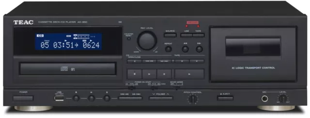 TEAC AD-850-SE CD- & Kassettenspieler mit USB Schwarz